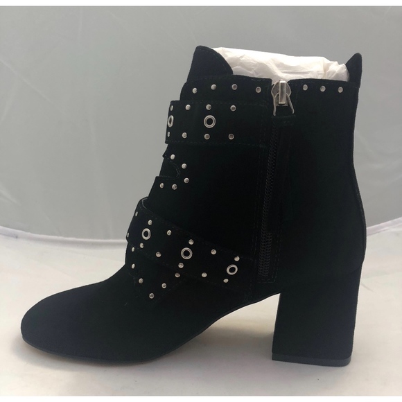 New Rebecca Minkoff Logan Booties Black Suede - Picture 6 of 8